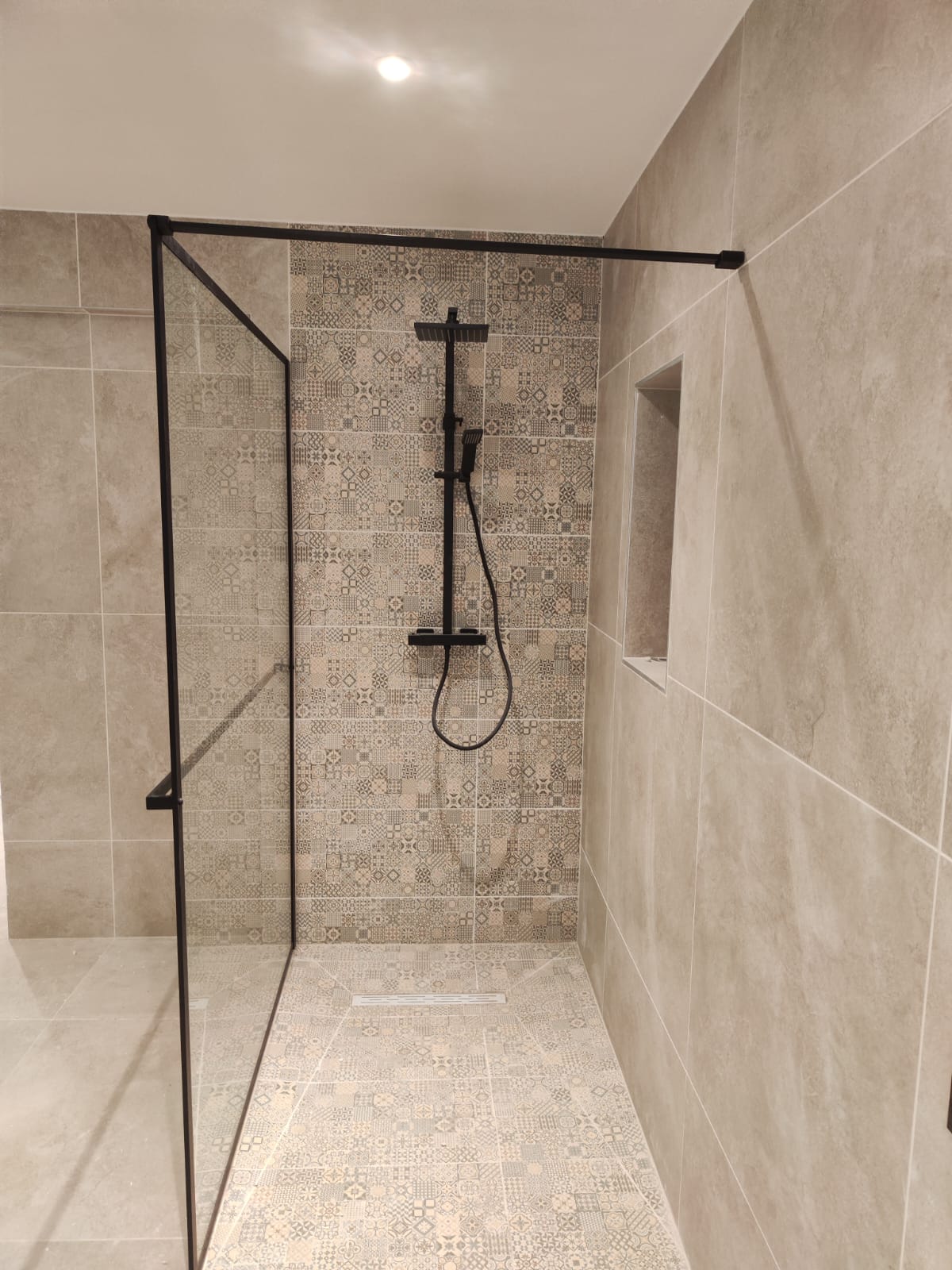 Douche italienne &mdash; carrelage motifs